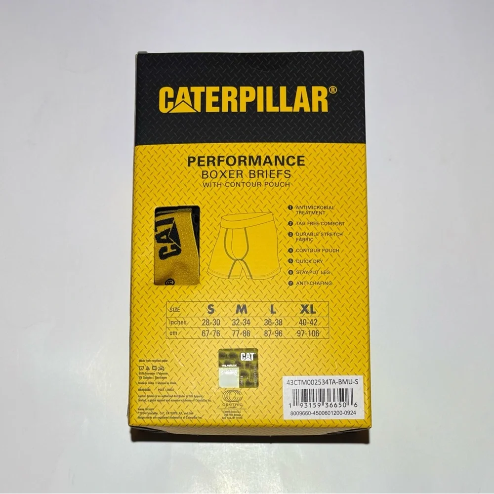 Caterpillar CAT Men’s Performance Boxer Briefs contour pouch underwear 4-pack